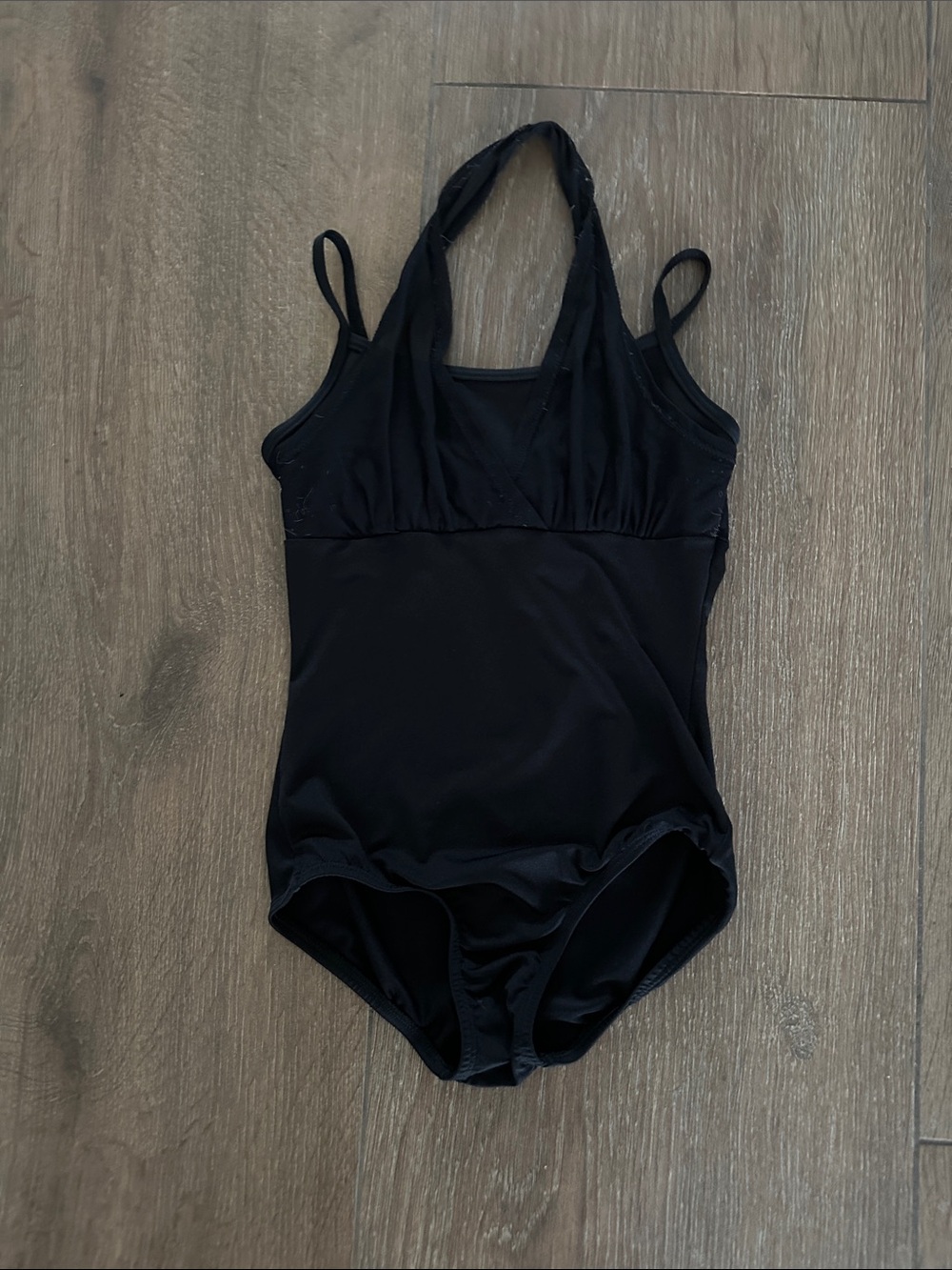 Body Wrappers Black Halter-Back Dance Leotard
